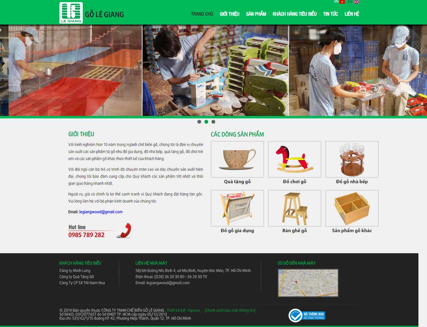 Thiết kế Website lâm sản - legiangwood.com.vn