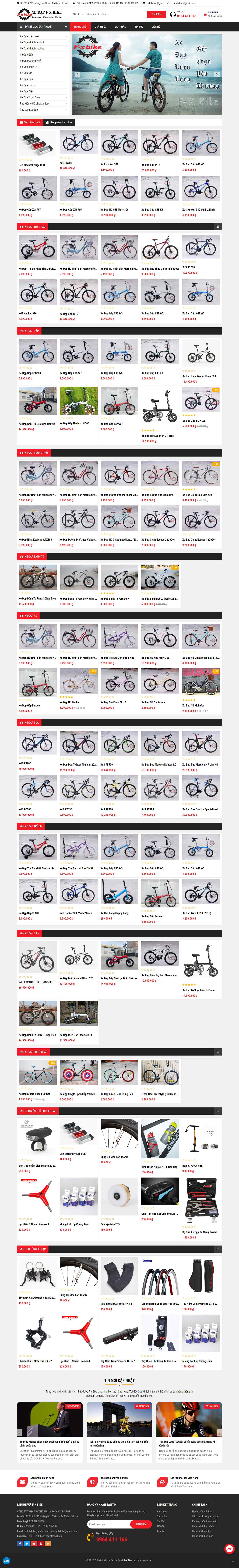 Thiết kế Website xe đạp - xedaphn.net