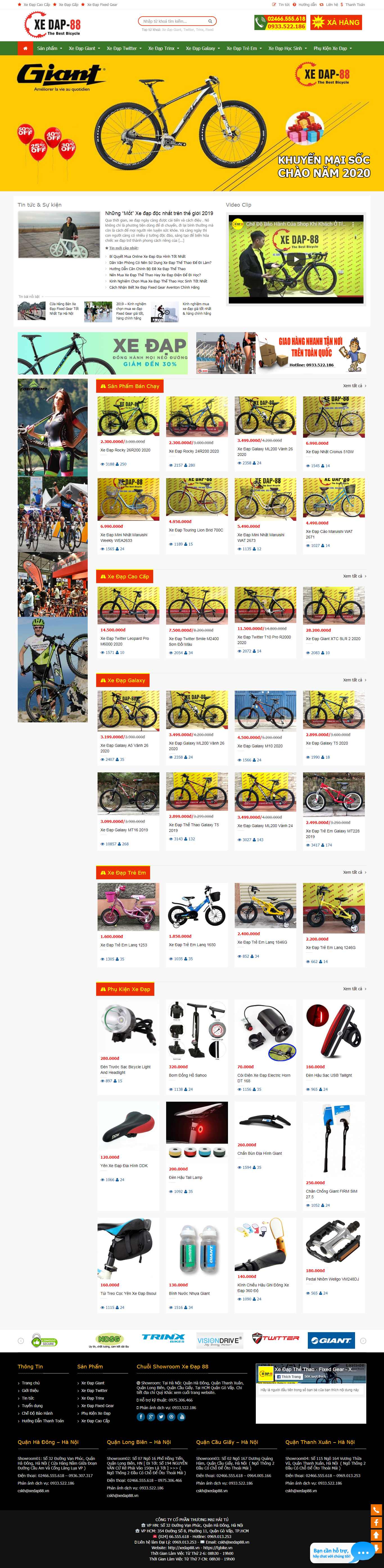 Thiết kế Website xe đạp - fgbike.vn