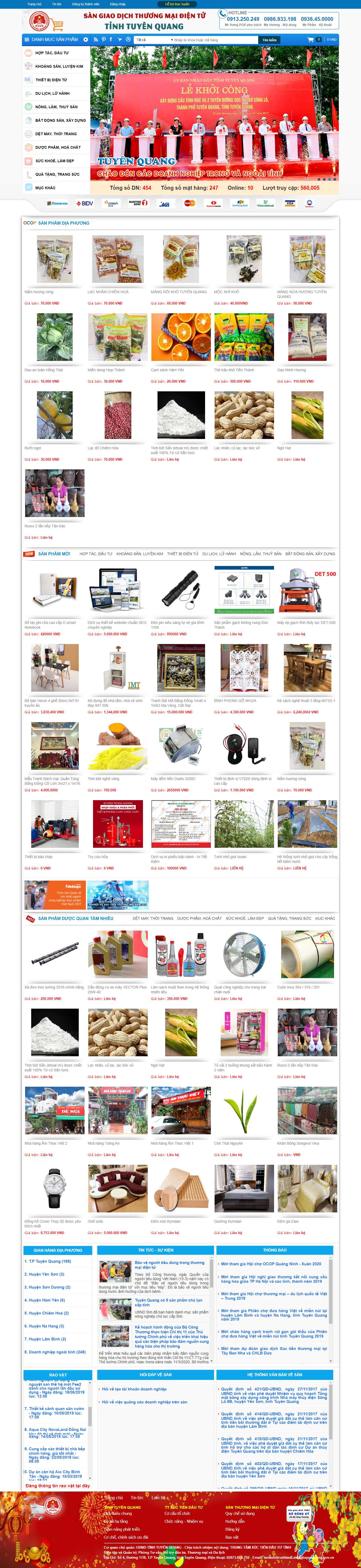 Thiết kế Website sàn thương mại điện tử - santmdttuyenquang.gov.vn