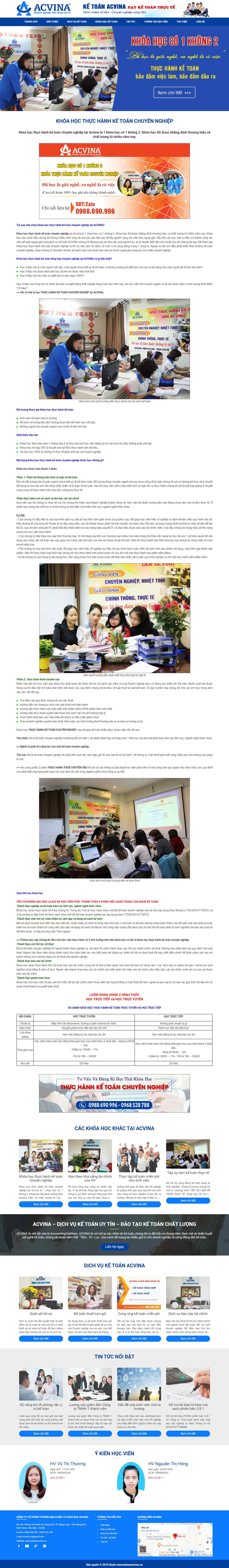 Thiết kế Website đào tạo kế toán - ketoanacvina.vn