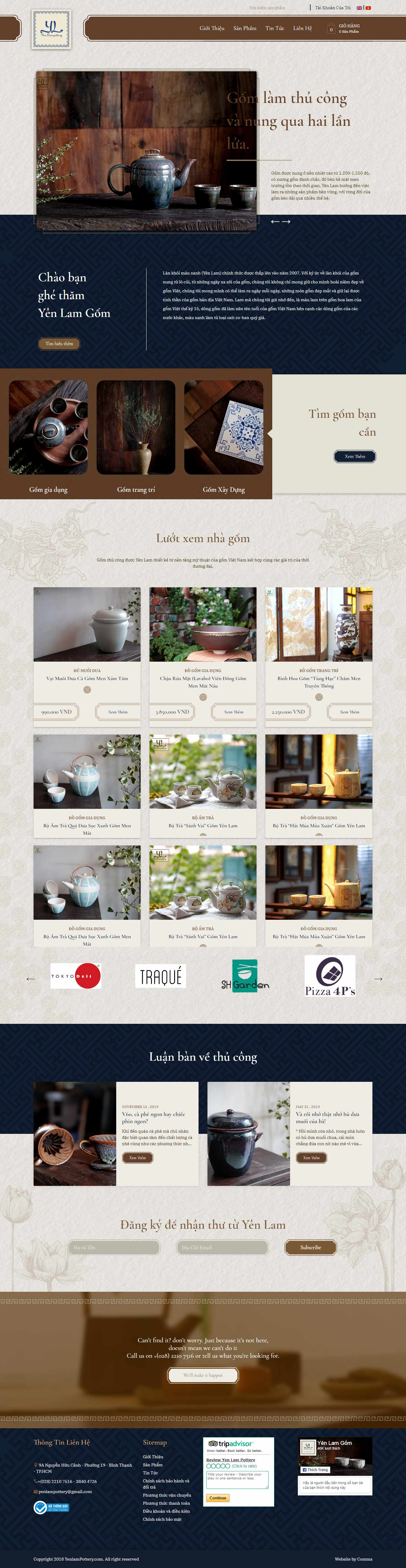 Thiết kế Website gốm sứ - mỹ nghệ - www.gomsuyenlam.vn