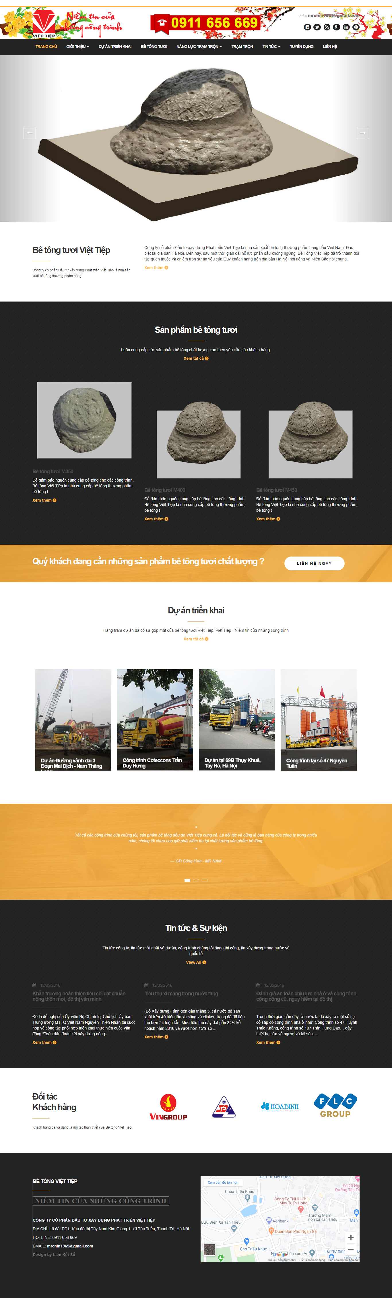 Thiết kế Website bê tông - betongviettiep.vn