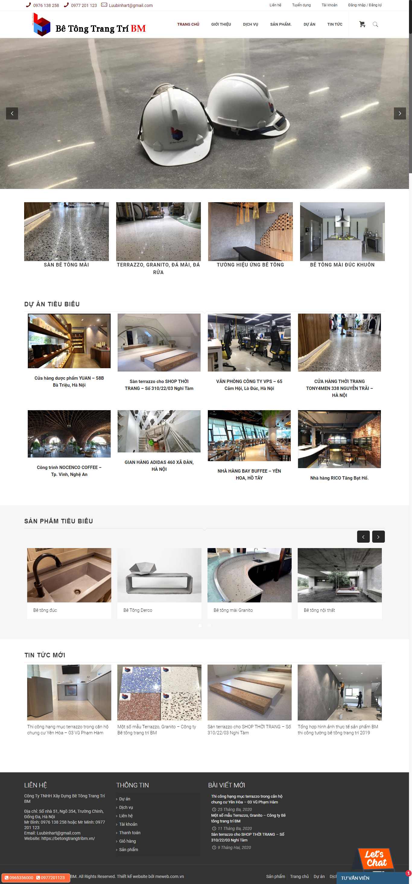 Thiết kế Website bê tông - betongtrangtribm.vn