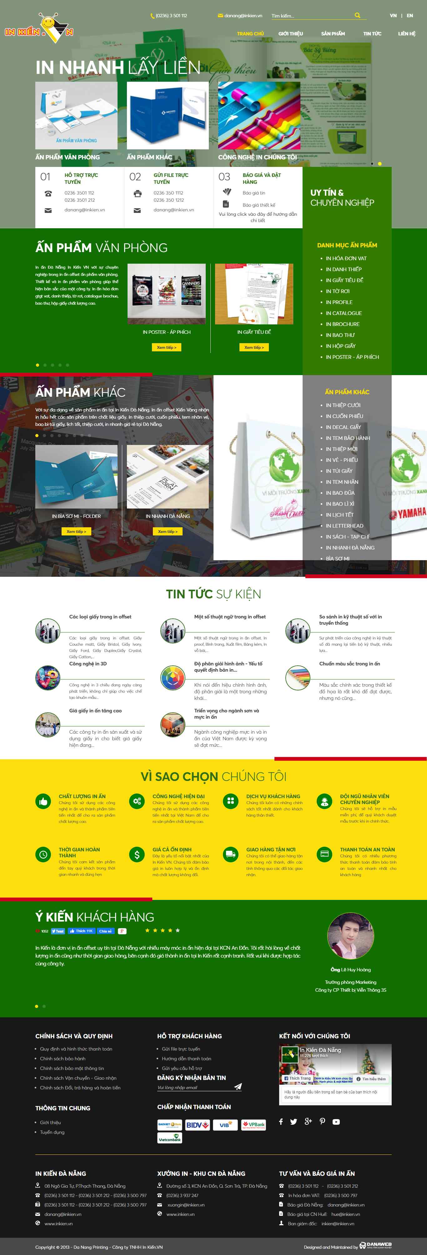 Thiết kế Website in ấn kỹ thuật số - www.inkien.vn