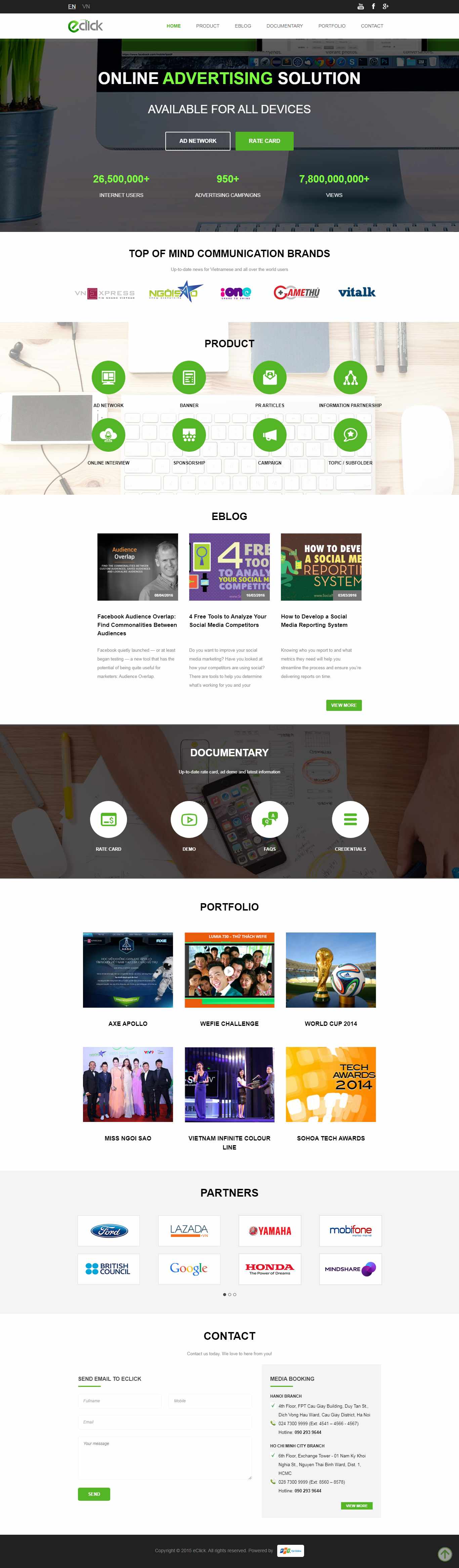 Thiết kế Website quảng cáo trực tuyến - eclick.vn