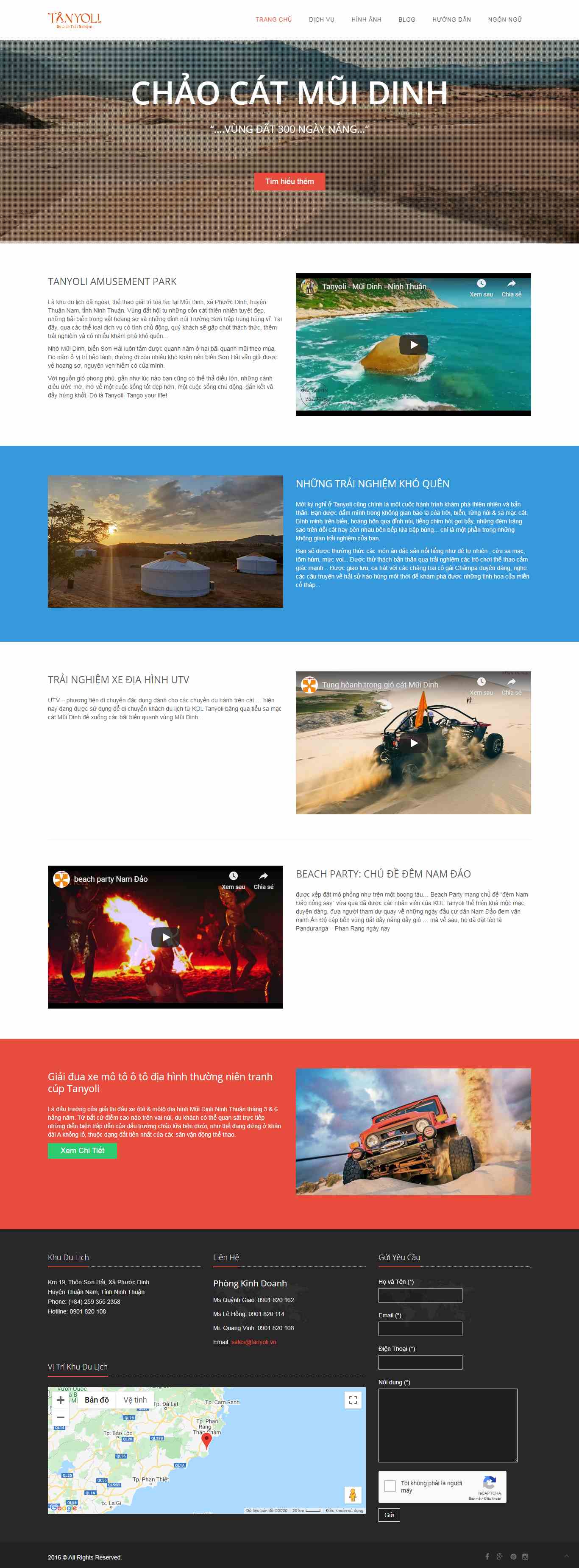 Thiết kế Website khu du lịch - tanyoli.vn