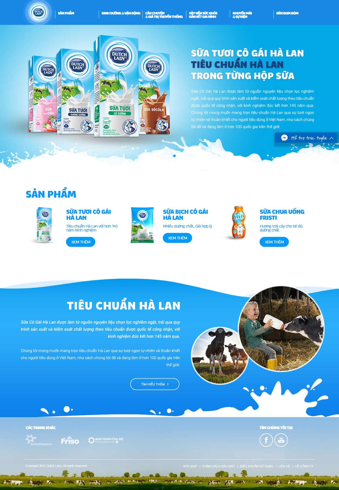 Thiết kế Website công ty sữa - dutchlady.com.vn