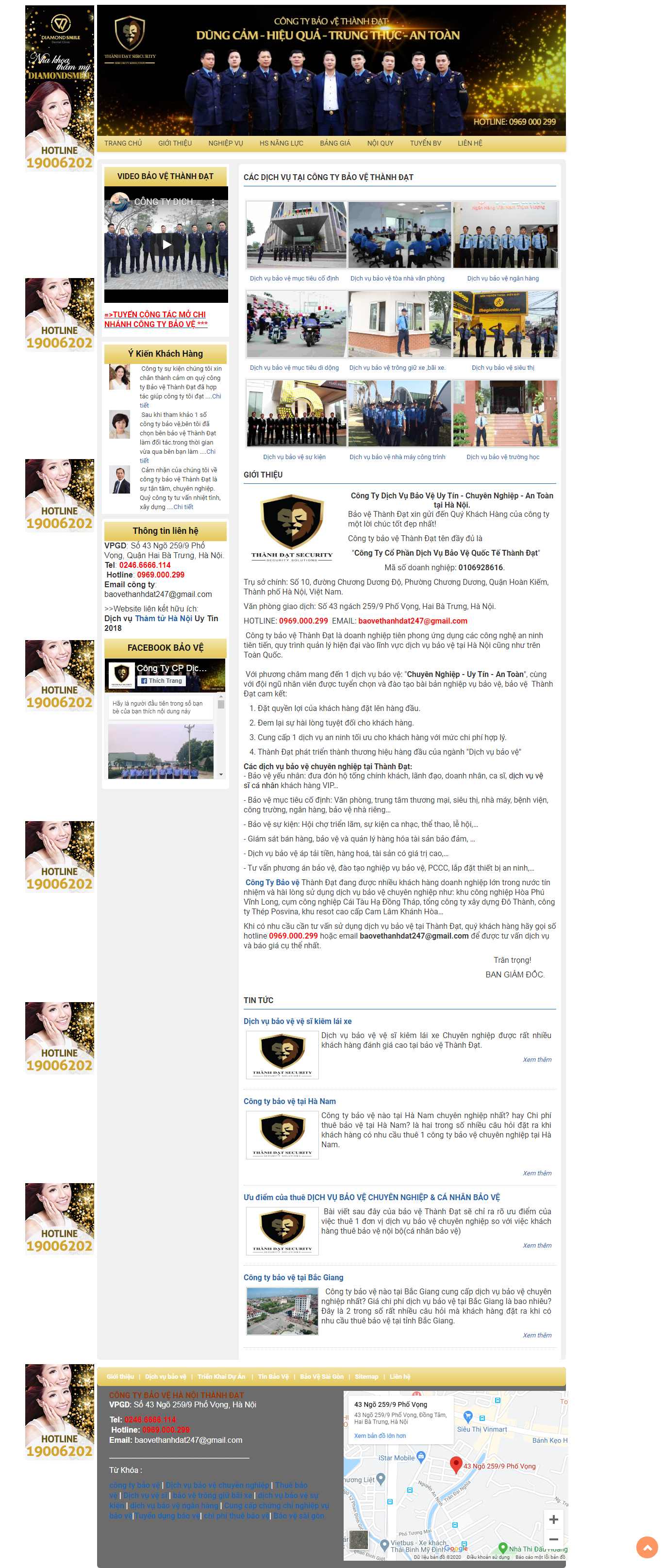Thiết kế Website an ninh - thám tử - bảo vệ - baovethanhdat.net