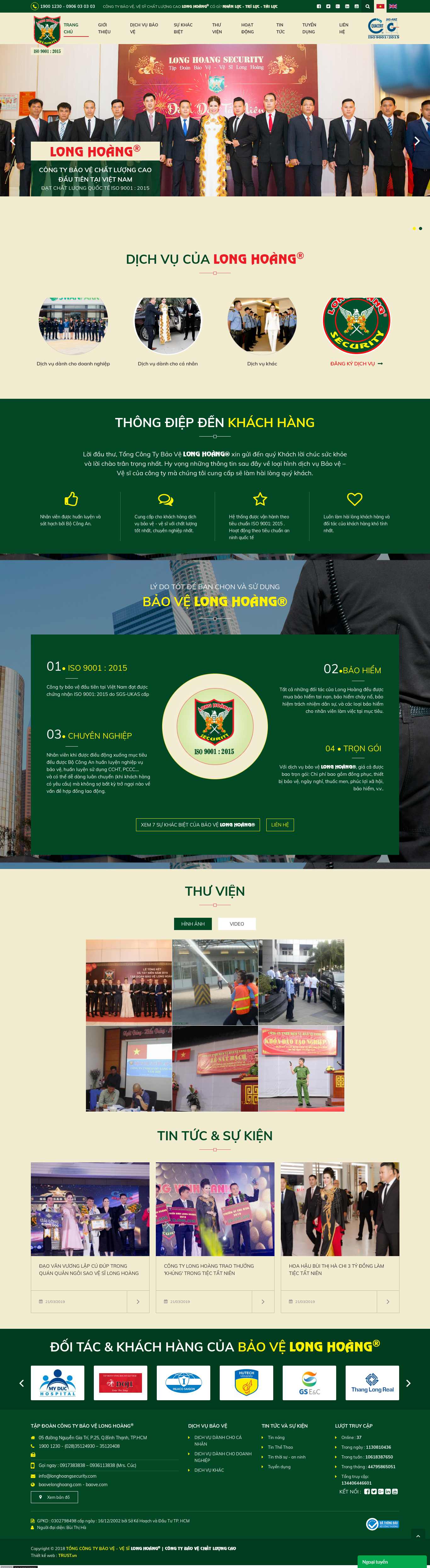 Thiết kế Website an ninh - thám tử - bảo vệ - baove.com