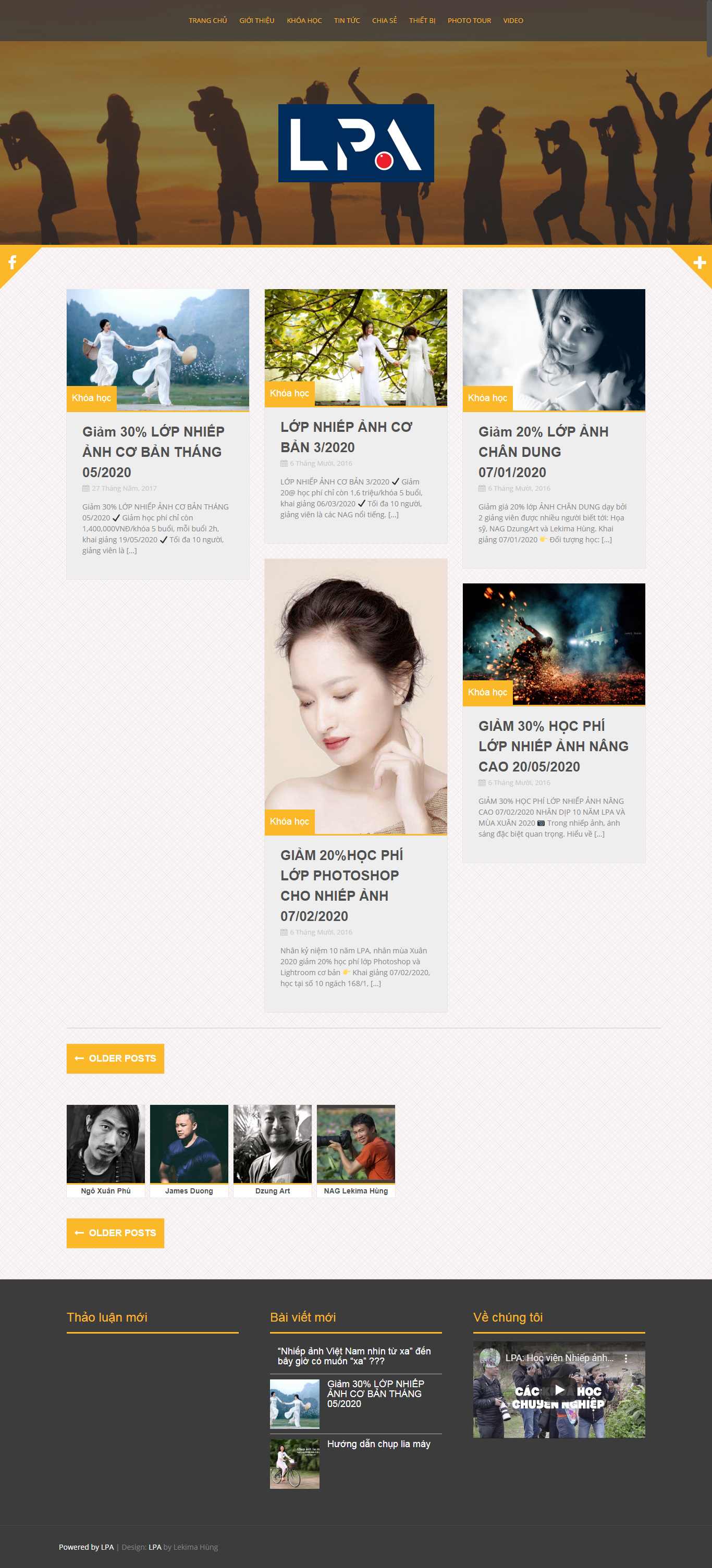 Thiết kế Website nghệ thuật - nhiếp ảnh - lpa.vn