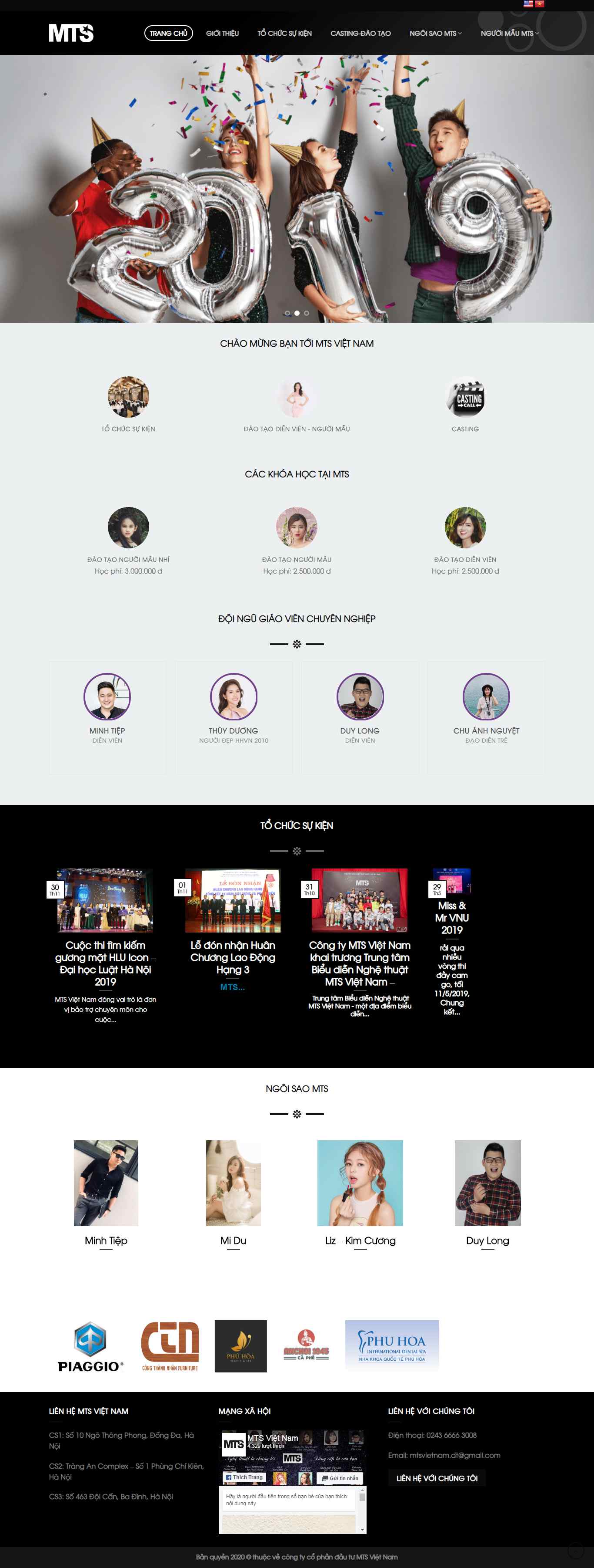 Thiết kế Website công ty người mẫu model - mtsvietnam.net