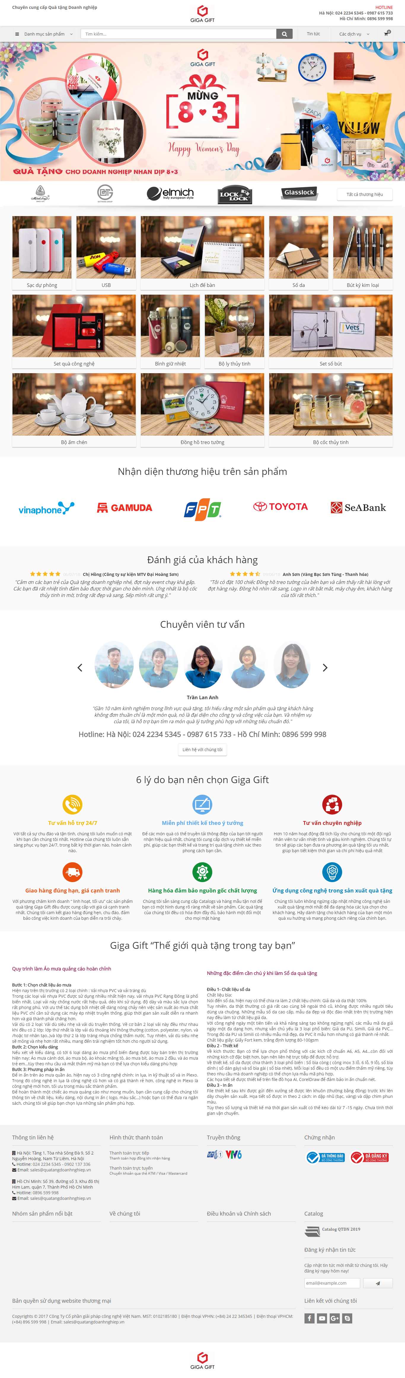 Thiết kế Website quà tặng doanh nghiệp - quatangdoanhnghiep.vn