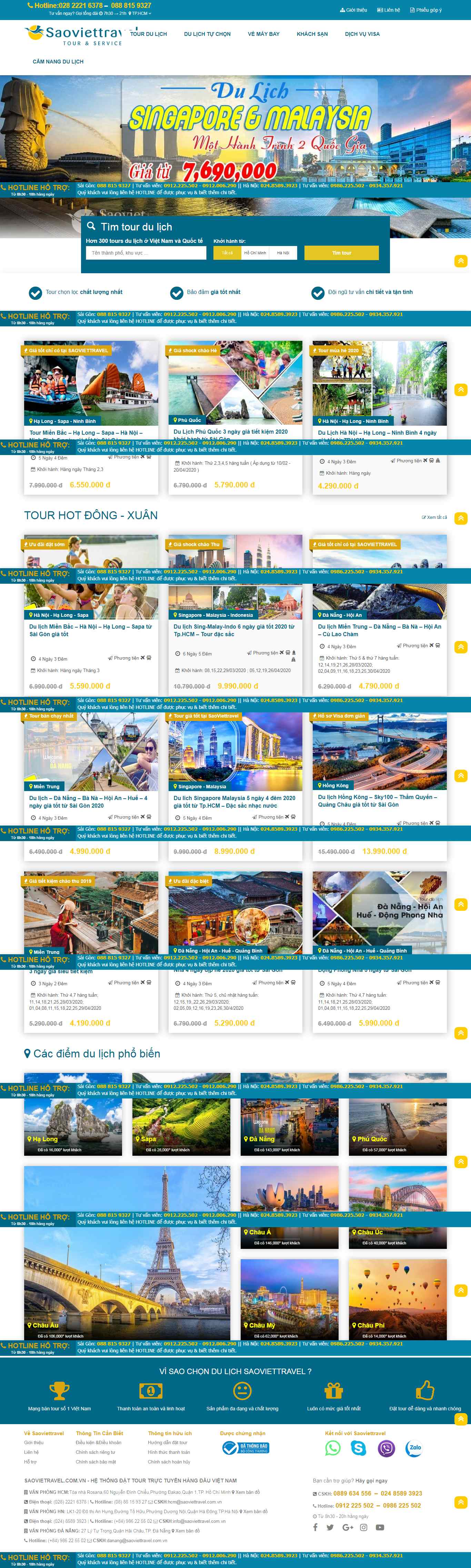 Thiết kế Website tour du lịch - saoviettravel.com.vn