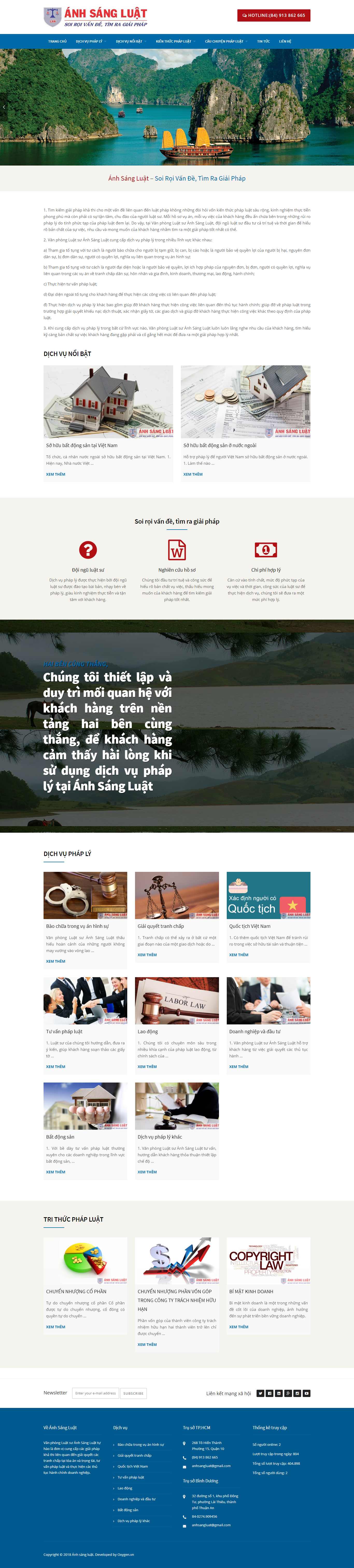 Thiết kế Website tư vấn pháp luật - anhsangluat.com