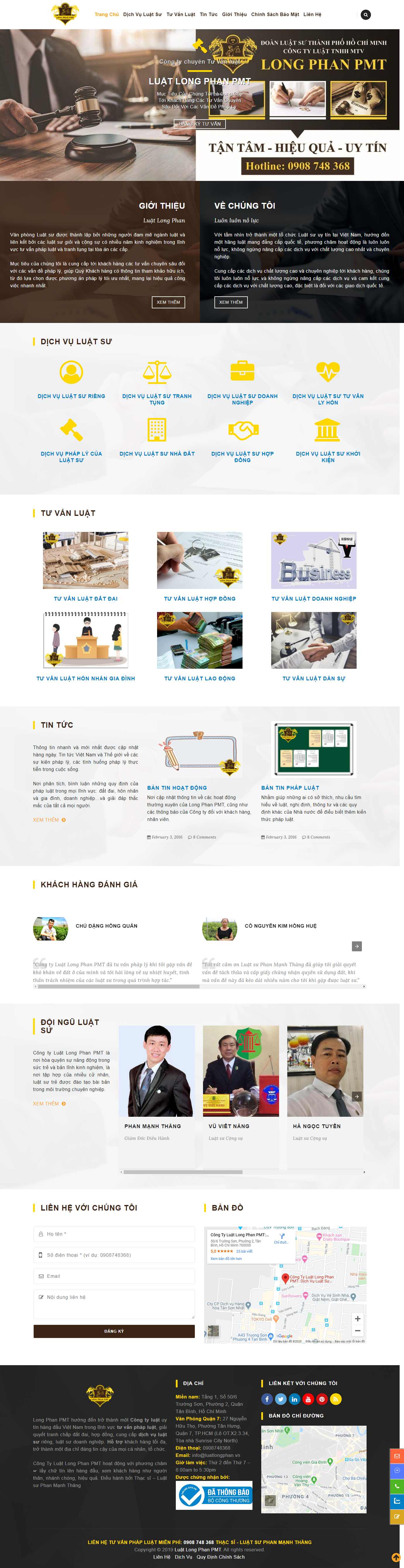 Thiết kế Website tư vấn pháp luật - luatlongphan.vn