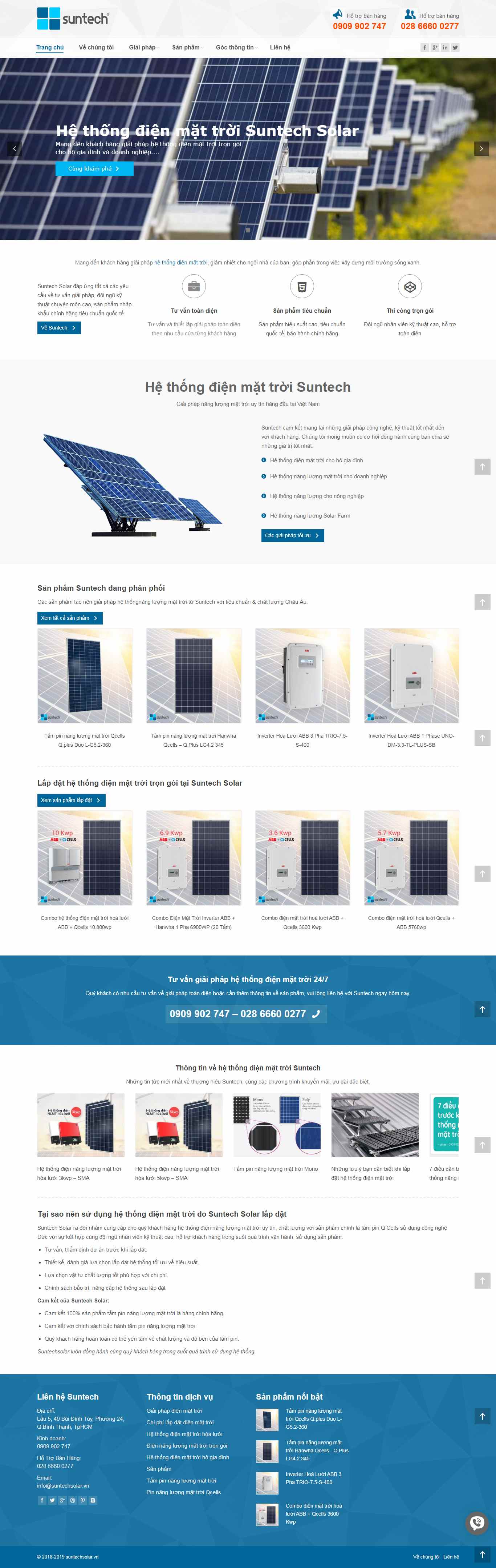 Thiết kế Website hệ thống điện mặt trời - suntechsolar.vn