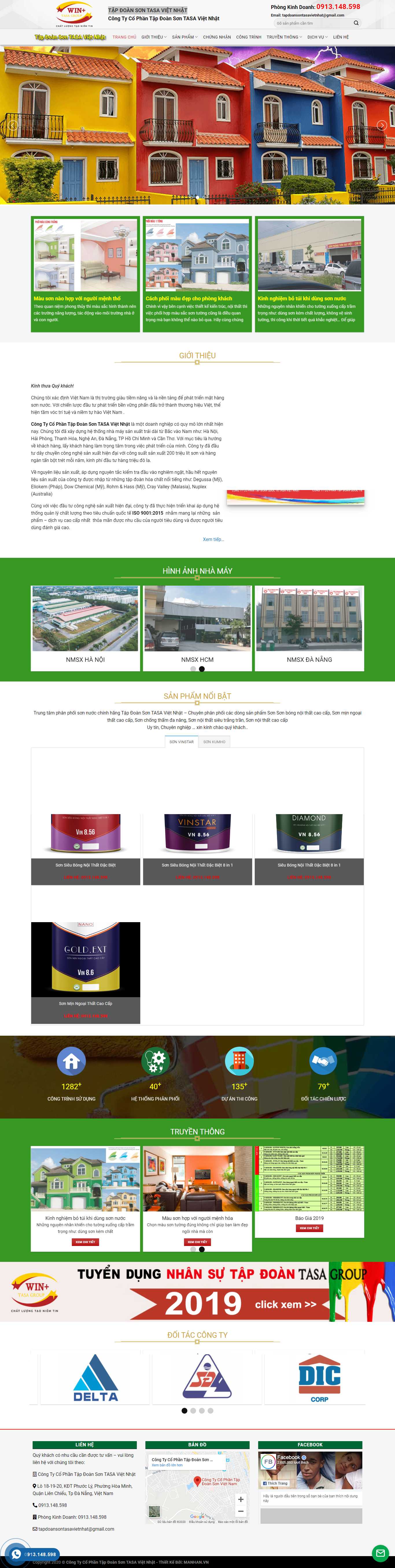 Thiết kế Website tập đoàn sơn - tasapaint.com.vn