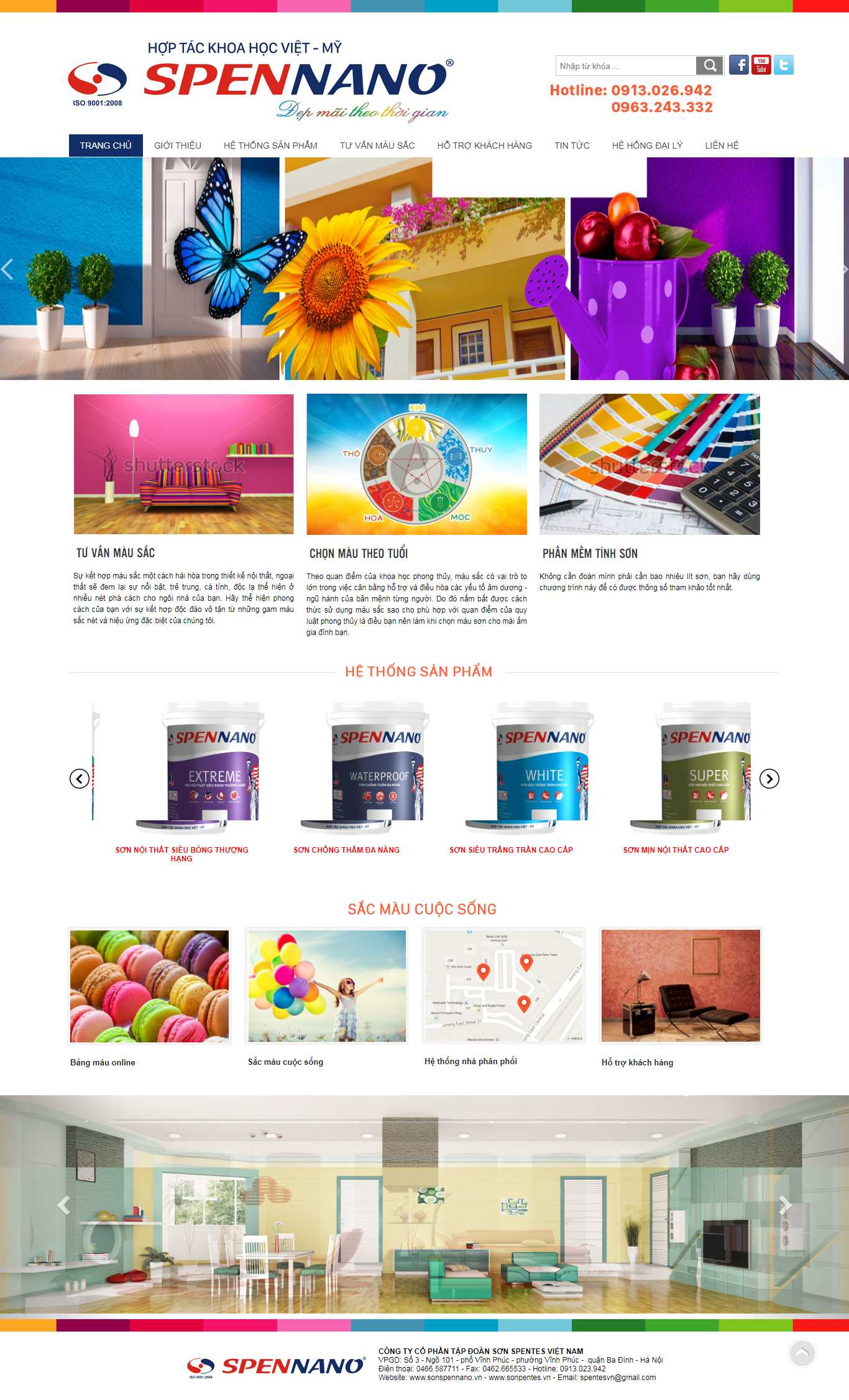 Thiết kế Website tập đoàn sơn - www.sonspennano.vn