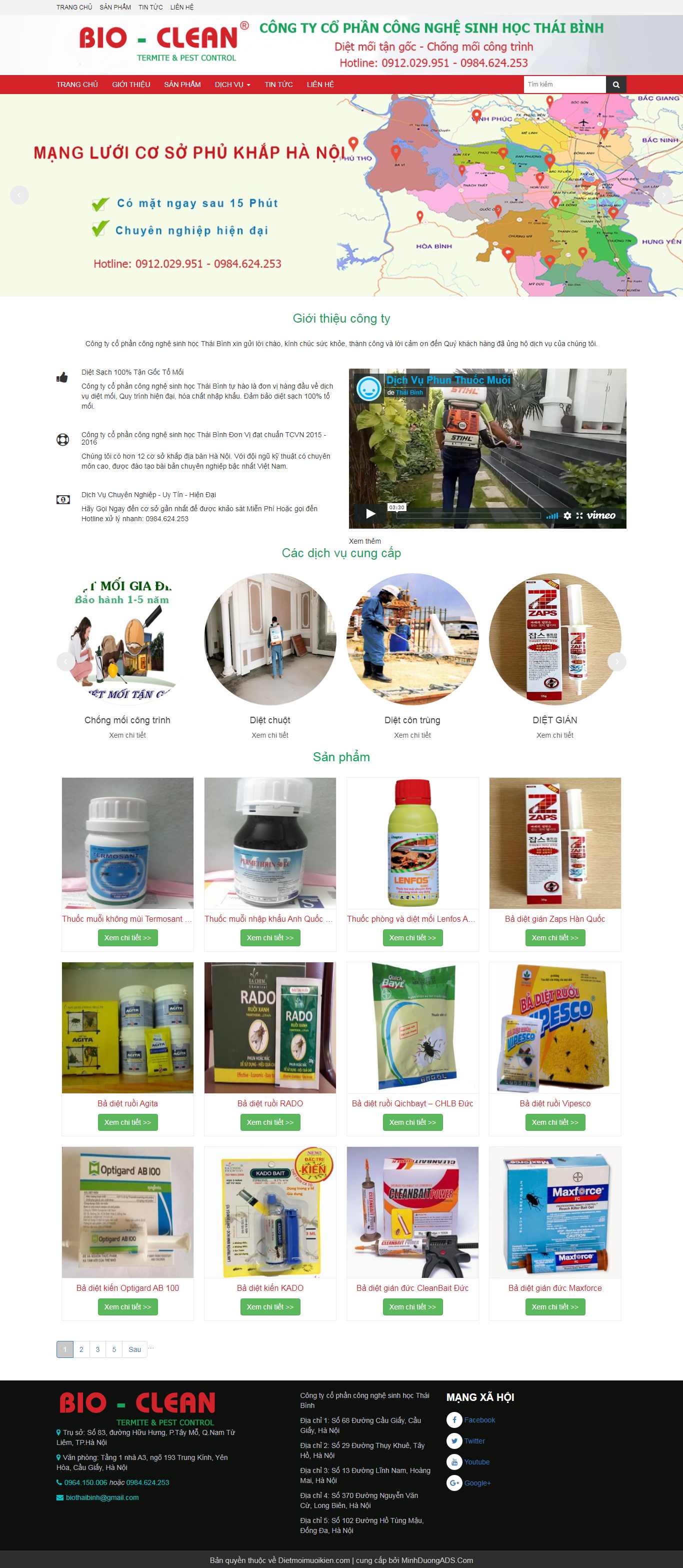 Thiết kế Website thuốc diệt côn trùng - dietmoimuoikien.com