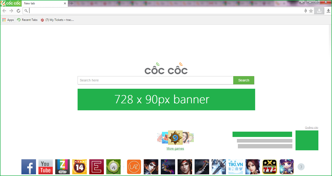 Quảng cáo Cốc Cốc Web thú cưng